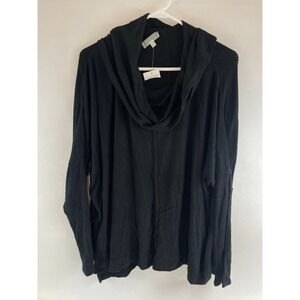 Status By Chenault Sweater Women's Size M Black Pullover Ribbed Cowl Neck NWD